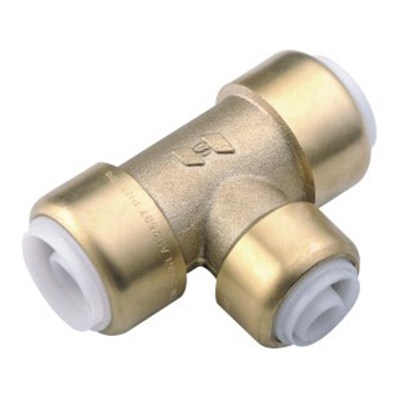 Brass Push-fit Fitting Equal Tee