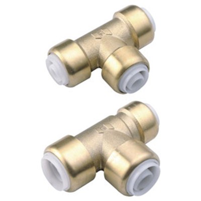 Brass Push-fit Fitting Reduce Tee