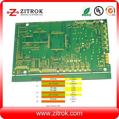 6layer 1oz Finished Outer Layer Copper Weight PCB