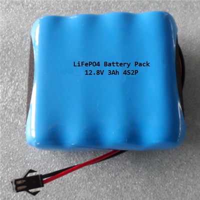 12.8V 3Ah LiFePO4 Battery For Street Light