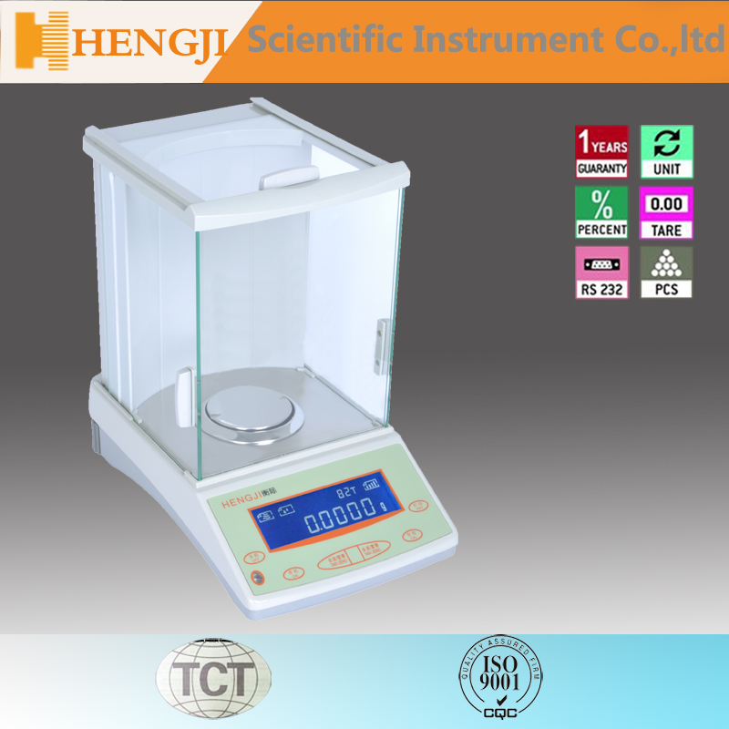 100g LCD display 0.0001g analytical electronic balance with rs232c interface