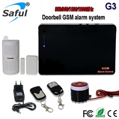 OEM high quality Saful G3 doorbell Intelligent home security GSM alarm system 4G Cellular GSM Wireless Security Alarm System Quad-band Support 2G/3G/4G
