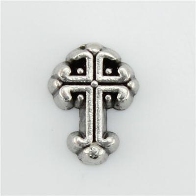 Silver Vintage Cross Floating Charm