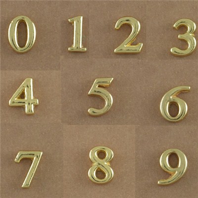 Gold Numbers Floating Charms