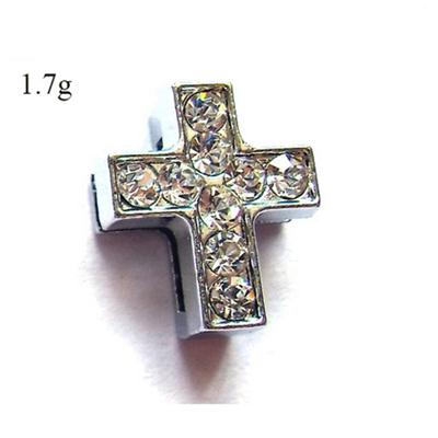 10mm Cross Slide Charms With Crystals