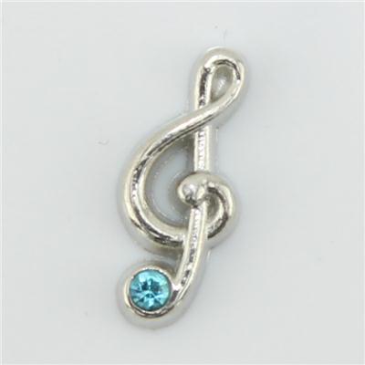 Silver Music Notes Floating Charm