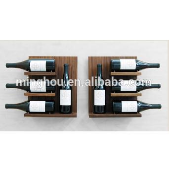 Factory Wood Wall Mounted Wine Rack With Glass Holder MH-MR-15033