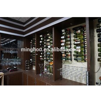 9 Bottle Metal Wall Mounted Hanging Wine Rack, Iron Wine Rack With Chrome Plated MH-MR-15014