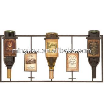 Rectangle Design Wall Mounted Wine Rack For 5 Bottles MH-MR-15025