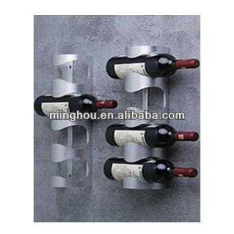 4 Bottle Modern Wall Mounted Stainless Steel Wine Rack MH-MR-15028