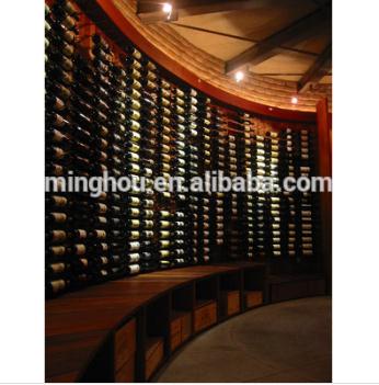 Wine cellar design commerical metal wall mounted wine rack MH-MR-15003