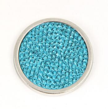 Blue Rhinestones Coin For Coin Locket