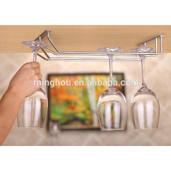 Double Rows Stainless Steel Hanging Wine Glass Rack MH-GR-15011