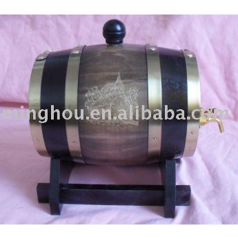 1.5l Oak Port Barrel With Wood Stand MH-WB-15007
