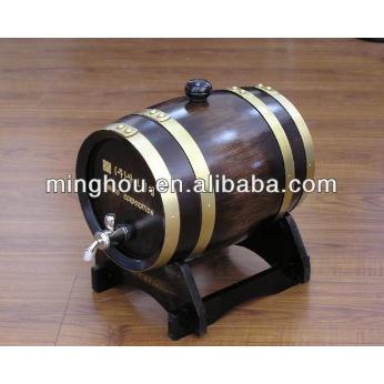 2l/3l/5l/10l Antique Oak Wine Barrel With Brass Tap MH-WB-15012