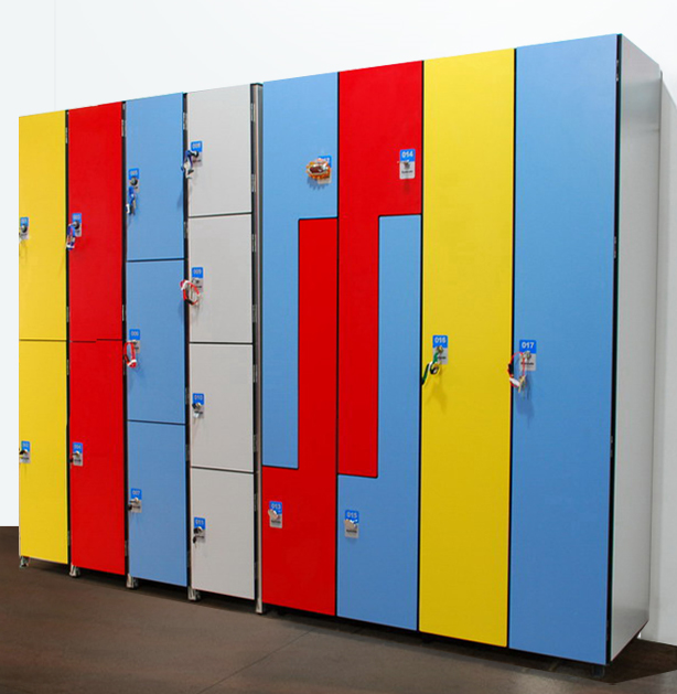 HPL Compact laminate storage lockers for park