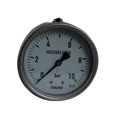4 Inch-100mm Full Stainless Steel Back Thread Type Pressure Manometer