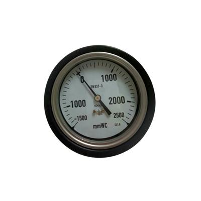YE-100D 100mm Stainless Steel Case Back Brass Connection Capsule Pressure Gauge With Protective Rubber