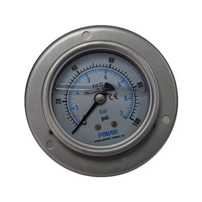 2.5 Inch-63mm Full Stainless Steel Back Thread Type Pressure Manometer With Bracket