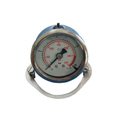 2inch-50mm Half Stainless Steel Back Type Liquid Filled Pressure Gauge With Butterfly Clamp