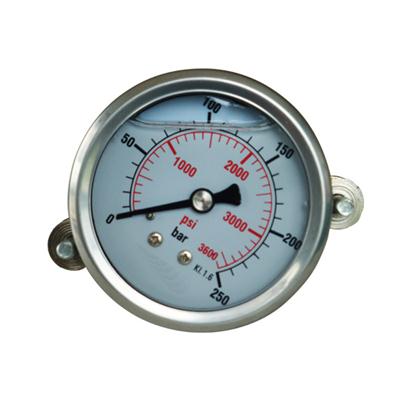 2.5inch-63mm Half Stainless Steel Back Type Liquid Filled Pressure Gauge With Clamp