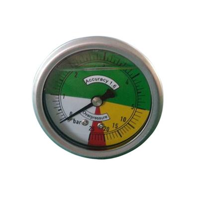 2.5inch-63mm Half Stainless Steel Bottom Type Non-isometric Scale Liquid Filled Pressure Gauge