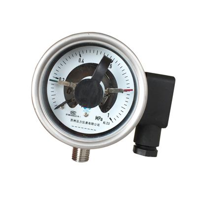 2.5 Inch Electric Contact Pressure Gauge Mpa 1 Bottom Connection Pt14