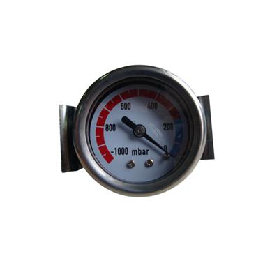 1.5inch-40mm Black Steel Case Back Brass Connection Vacuum Gauge With U-clamp