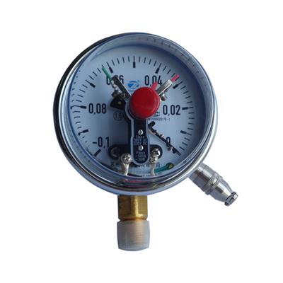 100mm 4 Inch Lower Entry Chrome Plate Case Electric Contact Radial Pressure Gauge Manometer