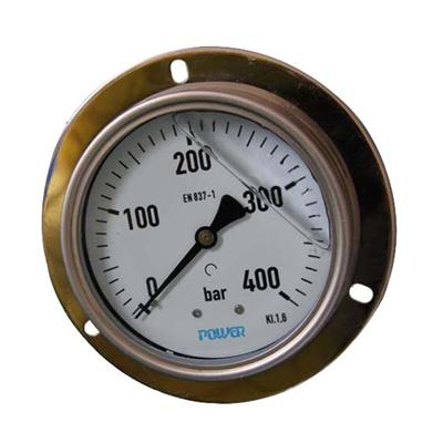 4 Inch-100mm Full Stainless Steel Back Thread Type Pressure Manometer With Flange