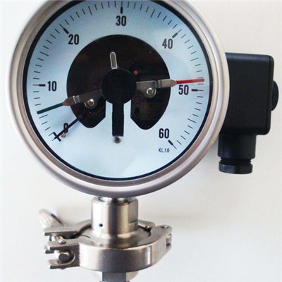 4 Inch Clamp Connection Diaphragm Seal Pressure Gauge With Electric Contact
