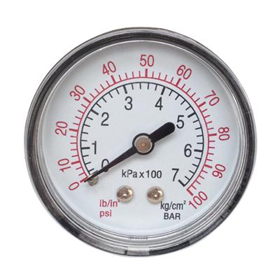 2inch-50mm Plastic Case Brass Connection Back Thread Type Pressure Manometer