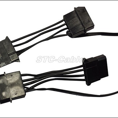 Black AMP 4Pin Male To Z Female Power Wire Harness