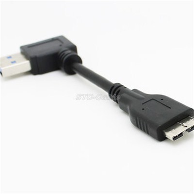 USB 3.0 A Male Right Angle To Micro B Male Cable