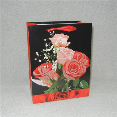 Valentine's Day Gift Paper Bag With Glitter
