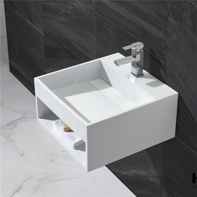 Small Size Solid Surface Wall Hung Basin For Small Space