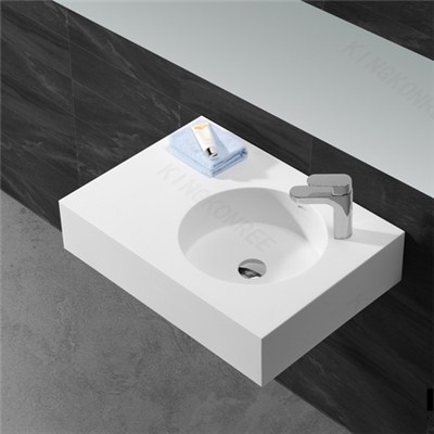 Made In China Artificial Stone Solid Surface Wall Hung Basin