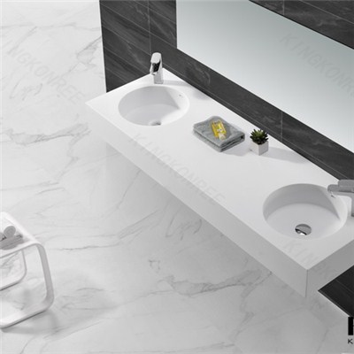 New Design Solid Surface Wall Hung Basin For Bathroom