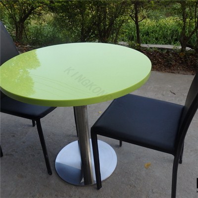 2015 Round Table Artificial Stone Solid Surface Marble Cafe Table
