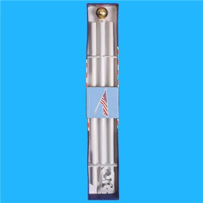 6feet Steel White Wall Pole With Ball Or Eagle Top