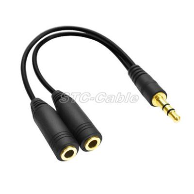 3.5mm Stereo Male To Two 3.5mm Stereo Female Y Cable