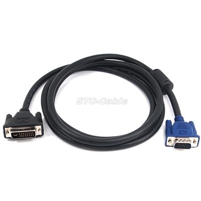 DVI I Male To VGA Male Cable