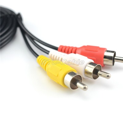 3RCA Male To Female Audio Composite Extension Video Cable