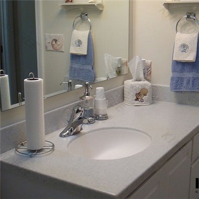 KKR Custom Made Acrylic Cheap Quartz Bathroom Vanity Top