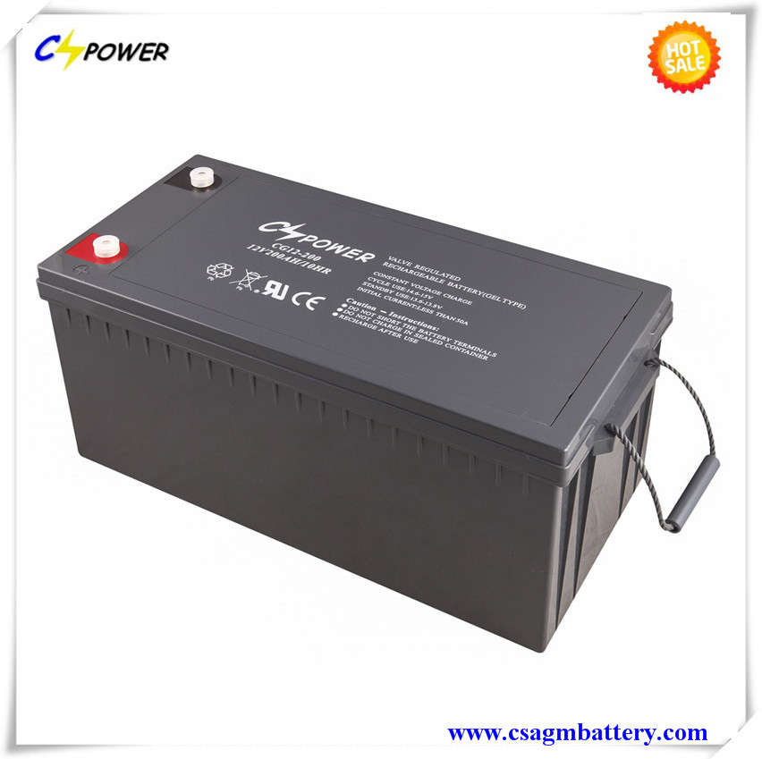 Cspower Rechargeable Battery 12V200ah for Solar Systems and UPS