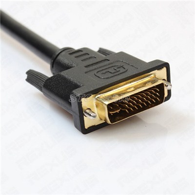DVI I Analog To 2 VGA Video Splitter Cable M/F