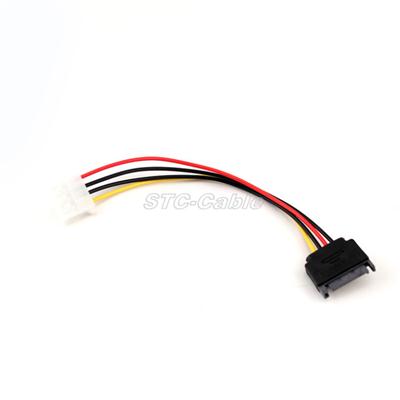SATA 15 Pin Male To LP4 Power Cable