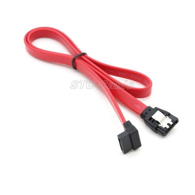 SATA 7pin 90 Degree To 180 Degree With Latch Red