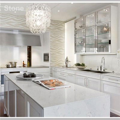Natural Marble Vein Quartz Kitchen Countertop