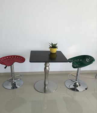Black Wooden Square Bar Table